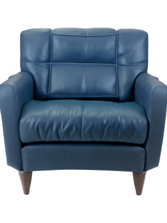 Cammi Blue Leather Armchair